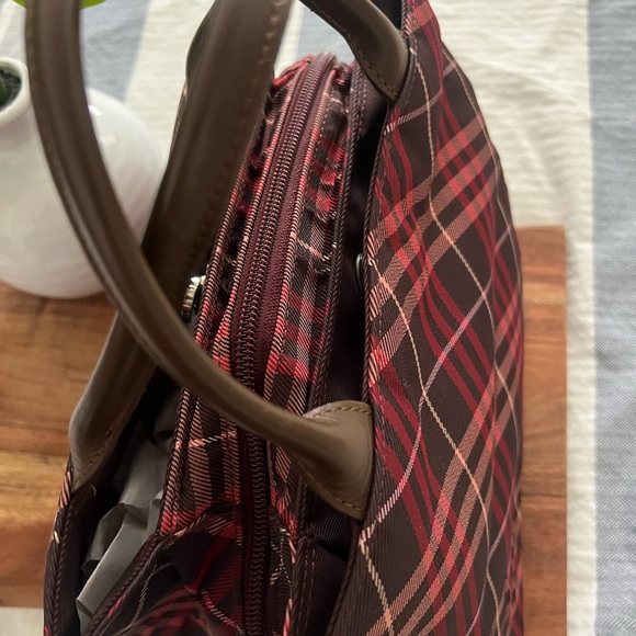 Burberry blue label nova check red and brown mini tote - Picture 7 of 12